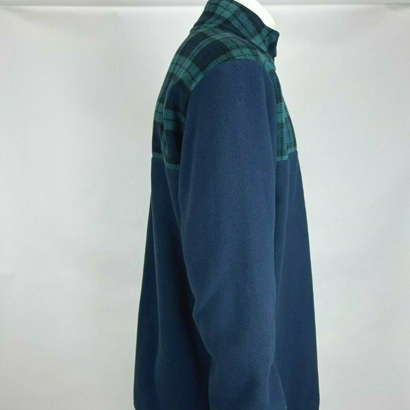 Brooks Brothers 1/2 Zip Fleece Pullover Sweater Long Sleeve Blue Mens XL EUC - Picture 4 of 15